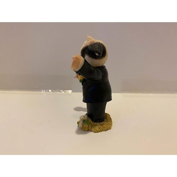 MARYS MOO MOOS VINTAGE RESIN WEDDING FIGURINE TO THE HOOFY COUPLE 2000 - Picture 5 of 7